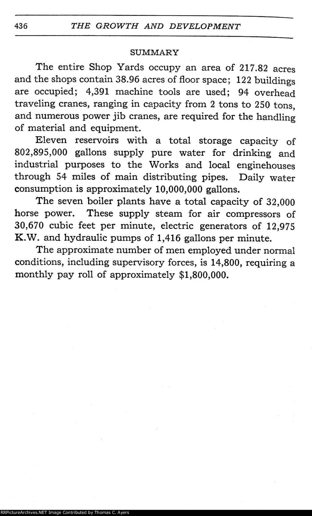 PRR's Growth & Development, Page 436, 1927